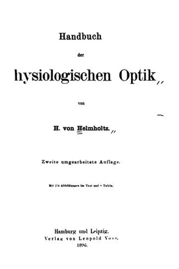 Capa de Handbuch der physiologischen Optik