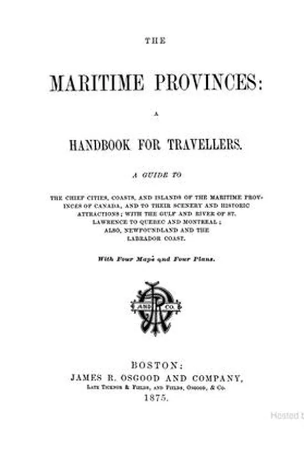 Capa de The Maritime Provinces, a handbook for travellers