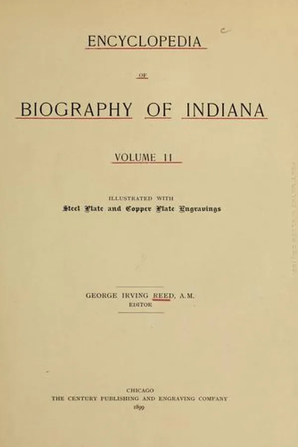 Capa de Encyclopedia of biography of Indiana