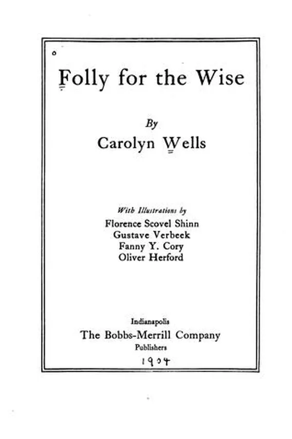 Capa de Folly for the wise