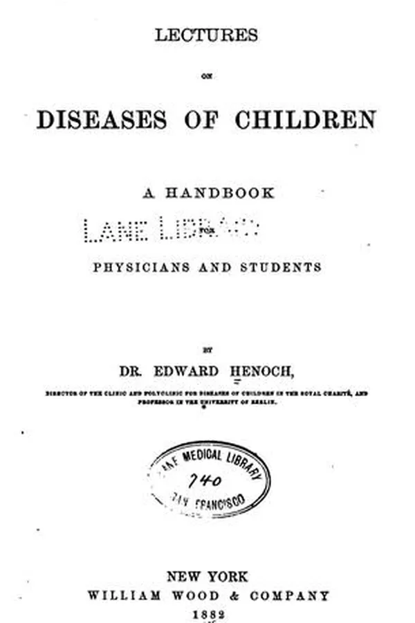 Capa de Lectures on Diseases of Children: A Handbook for Physicians and Students
