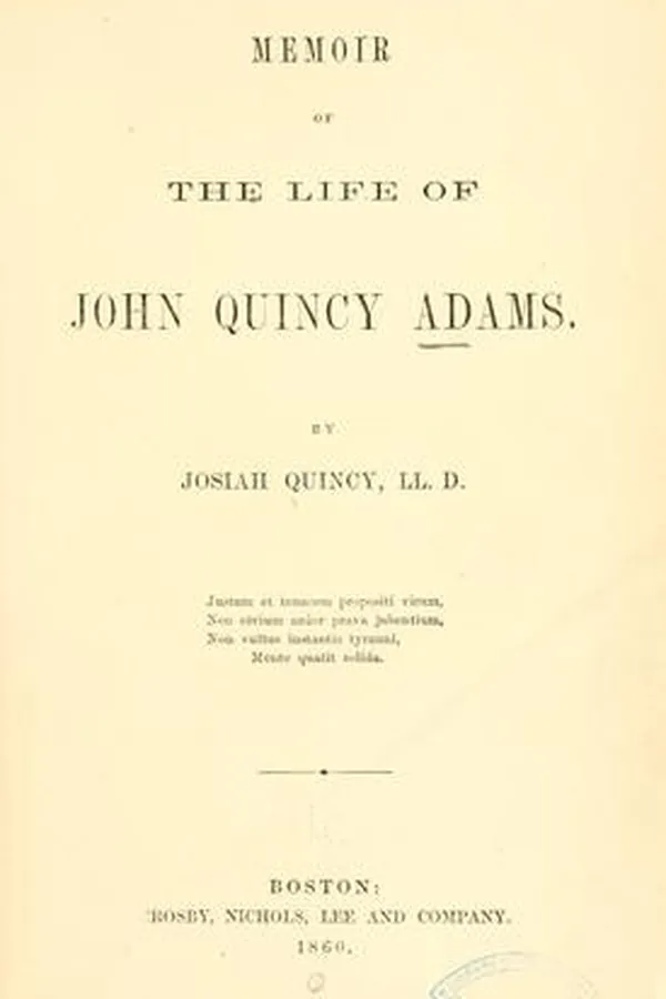 Capa de Memoir of the life of John Quincy Adams