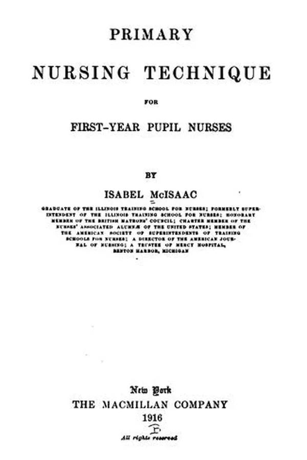 Capa de Primary nursing technique for first-year pupil nurses