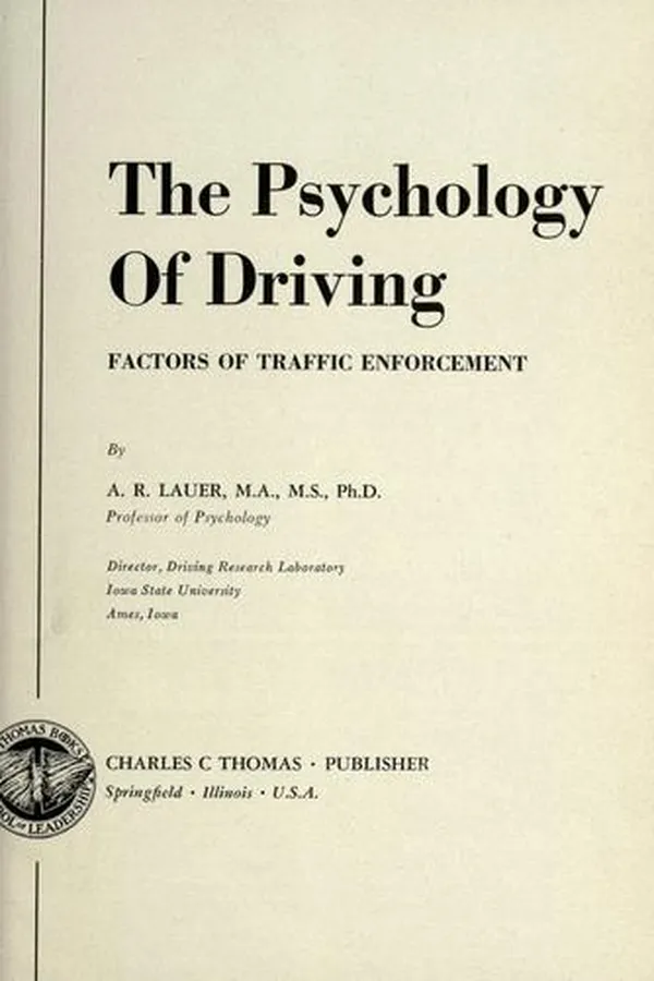 Capa de The psychology of driving