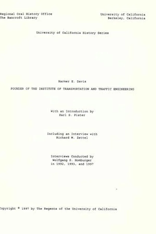 Capa de Founder of the Institute of Transportation and Traffic Engineering