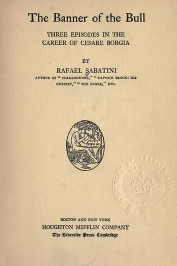 Capa de The Banner of the Bull, Three Episodes in the Career of Cesare Borgia