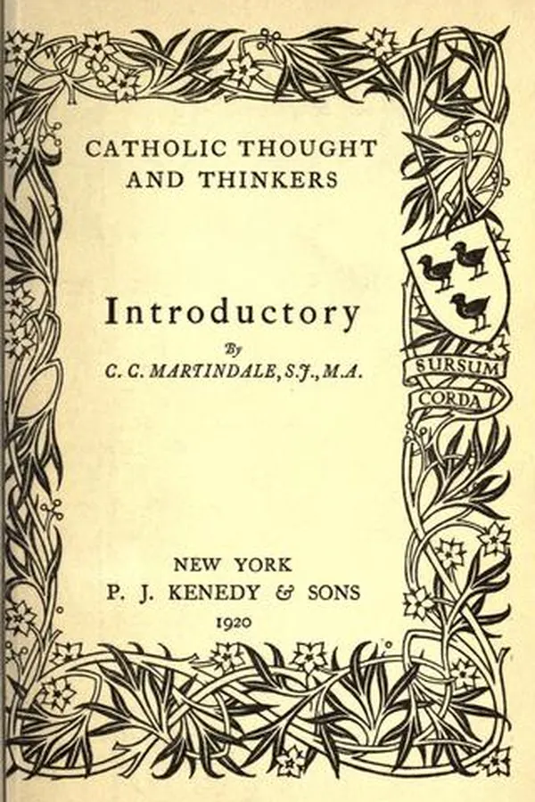 Capa de Catholic thought and thinkers