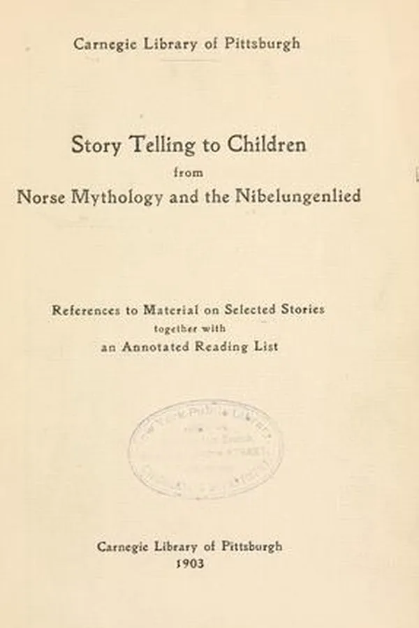 Capa de Story telling to children from Norse mythology and the Nibelungenlied