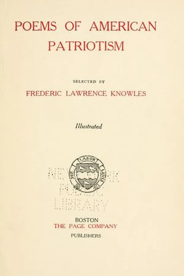 Capa de Poems of American patriotism