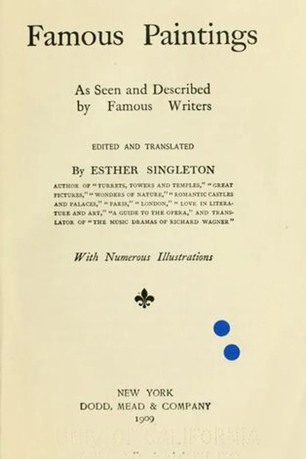 Capa de Famous paintings as seen and described by famous writers / edited and translated by Esther Singleton