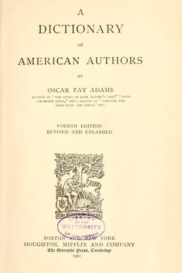Capa de A dictionary of American authors