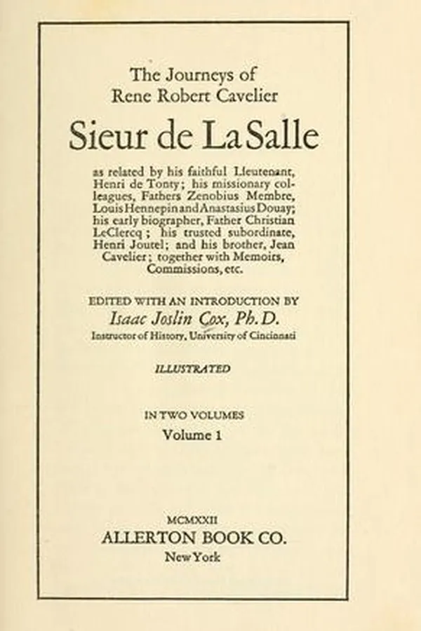 Capa de The journeys of Réné Robert Cavelier, sieur de La Salle