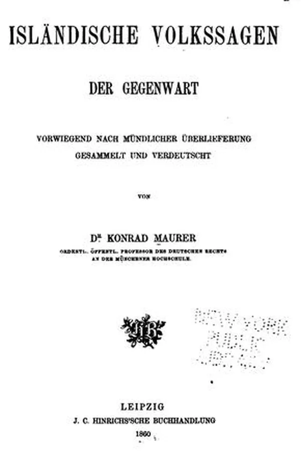 Capa de Isländische Volkssagen der Gegenwart