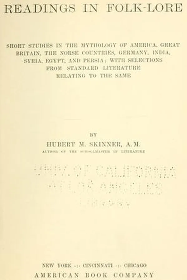 Capa de Readings in folk-lore