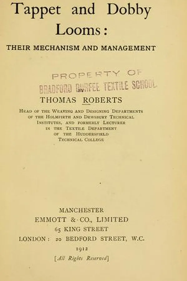 Capa de Tappet and dobby looms