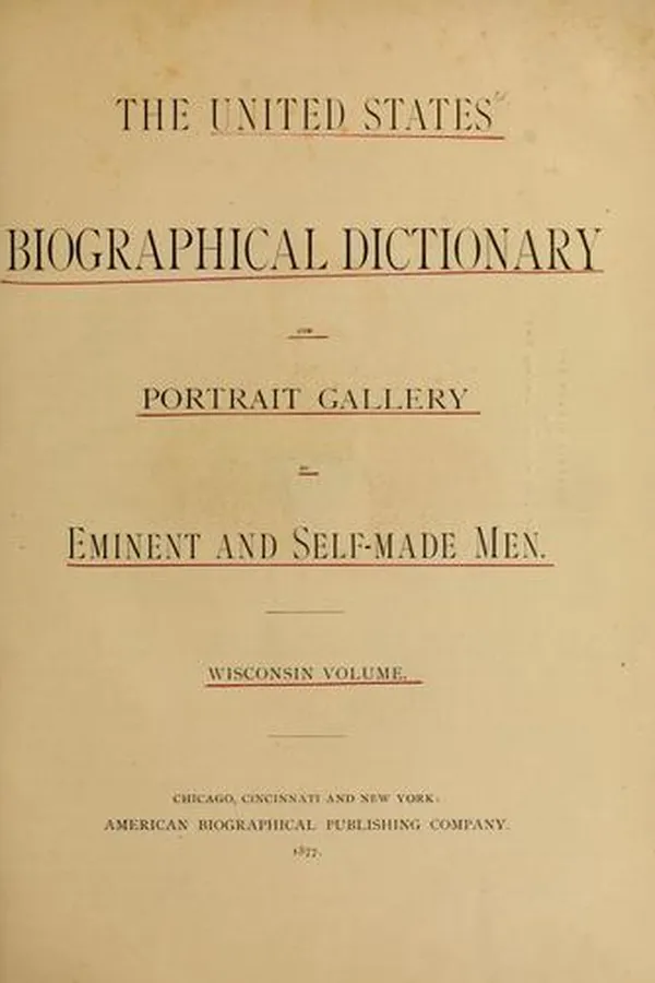 Capa de The United States biographical dictionary and portrait gallery of eminent and self-made men