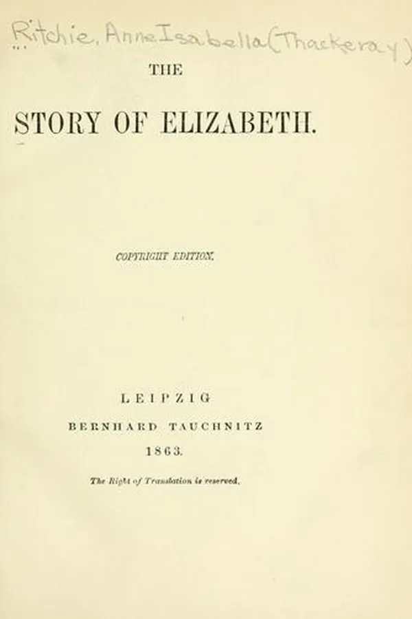 Capa de The story of Elizabeth
