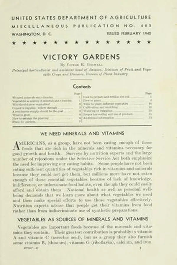 Cover of Victory gardens