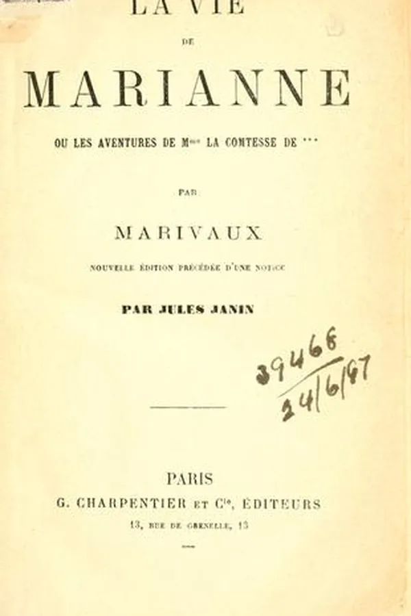 Cover of La vie de Marianne