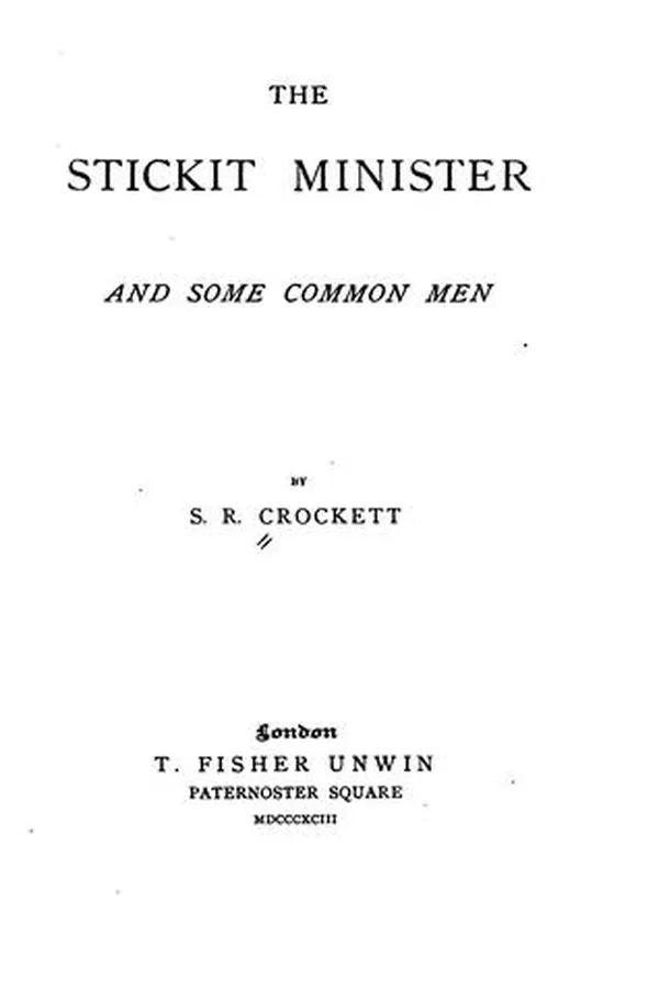 Capa de The Stickit Minister and Some Common Men