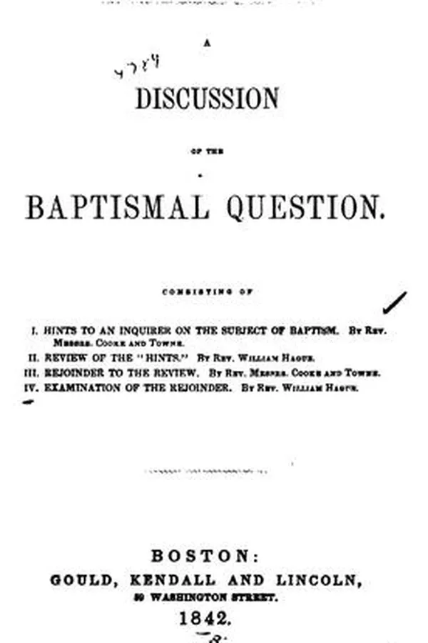Capa de The Baptismal Question: A Discussion of the Baptismal Question