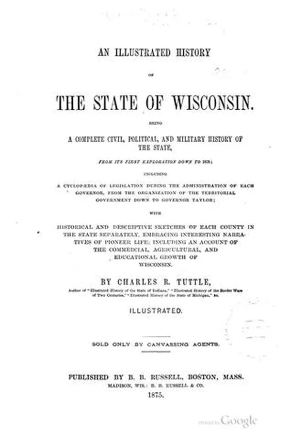 Capa de An Illustrated History of the State of Wisconsin