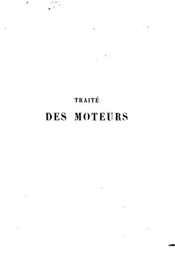 Capa de Traité théorique et pratique des moteur à vapeur