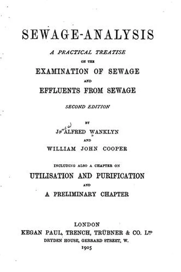 Capa de Sewage-analysis: A Practical Treatise on the Examination of Sewage and ...