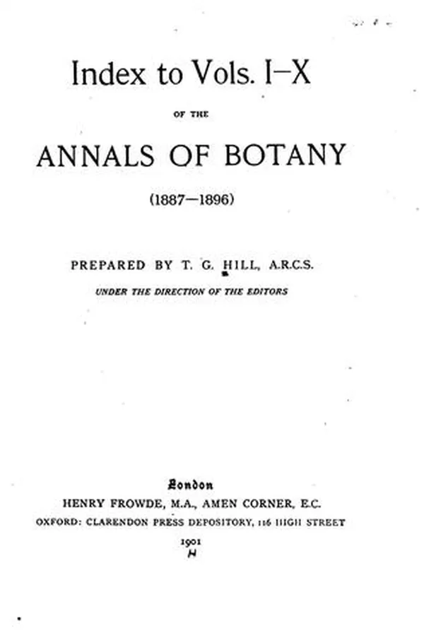 Capa de Annals of Botany ...
