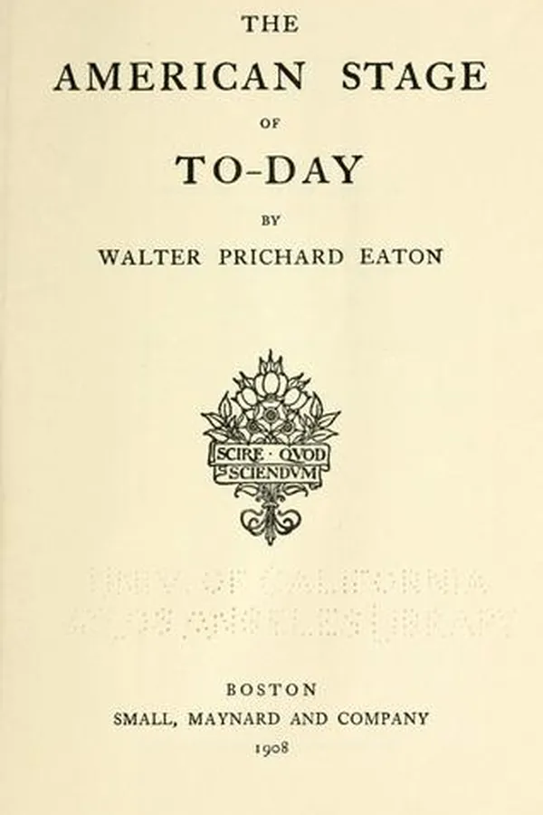 Capa de The American stage of to-day