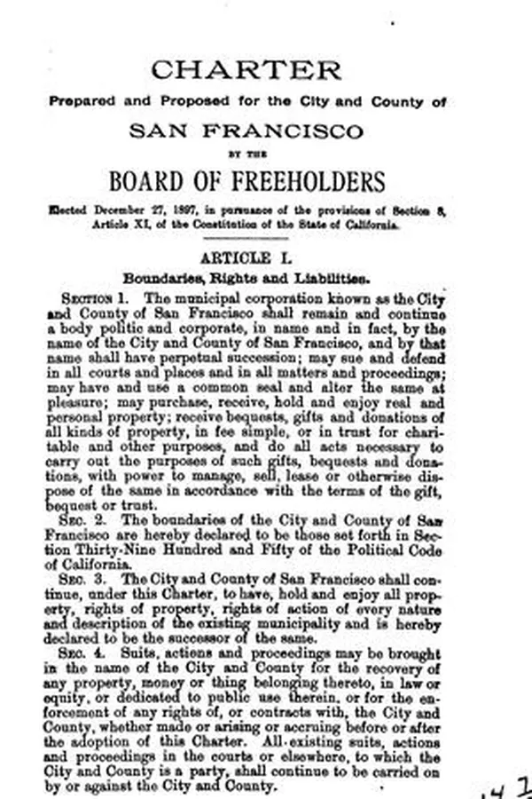 Capa de Charter for the City and County of San Francisco
