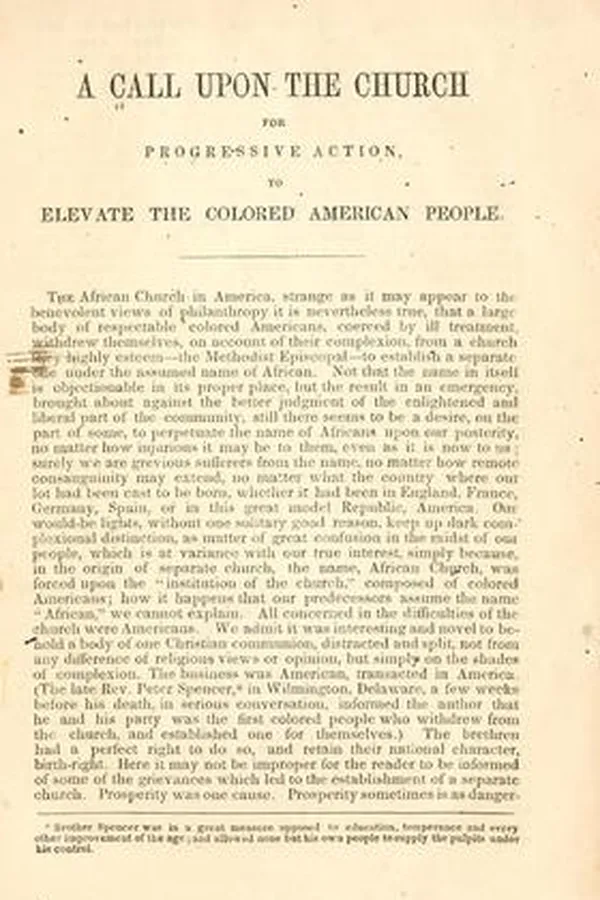Capa de A call upon the church for progressive action, to elevate the colored American people
