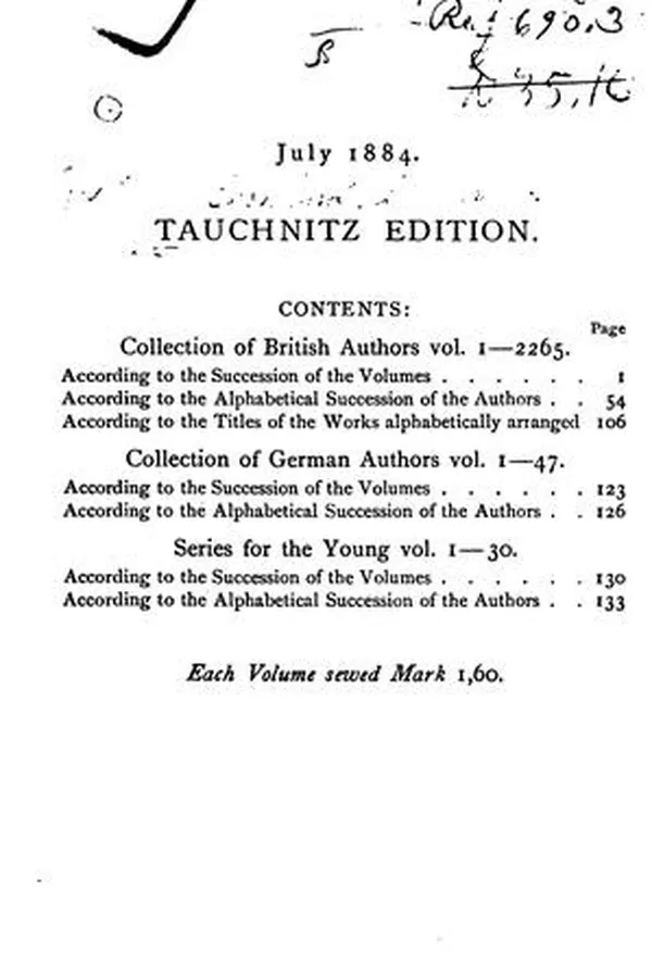 Cover of Tauchnitz Edition