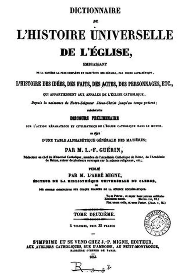 Capa de Dictionnaire d'orfèvrerie, de gravure et de ciselure chrétiennes. (3. Encycl. théol., tom.27).