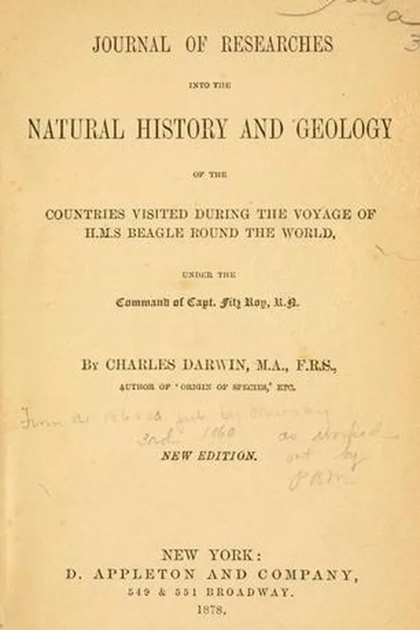 Capa de Journal of researches into the natural history and geology of the countries visited during the voyage of H. M. S. Beagle round the world, under the command of Capt. Fitz Roy