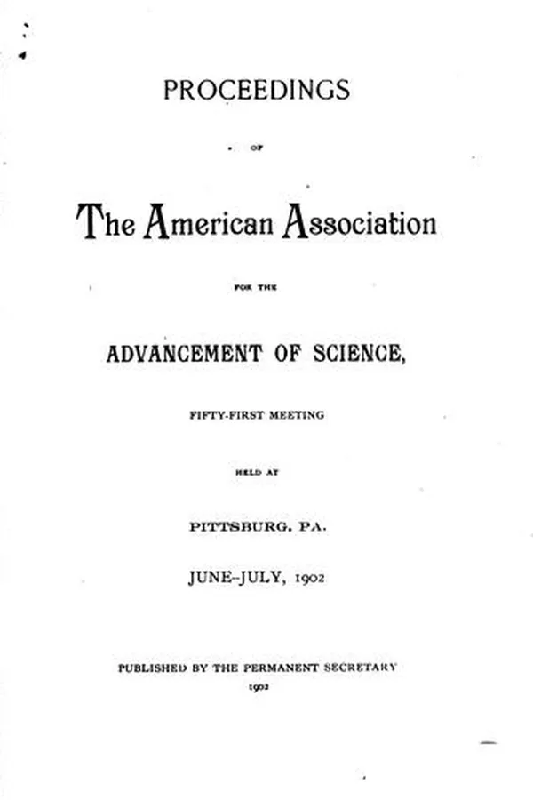 Capa de Proceedings of the American Association for the Advancement of Science