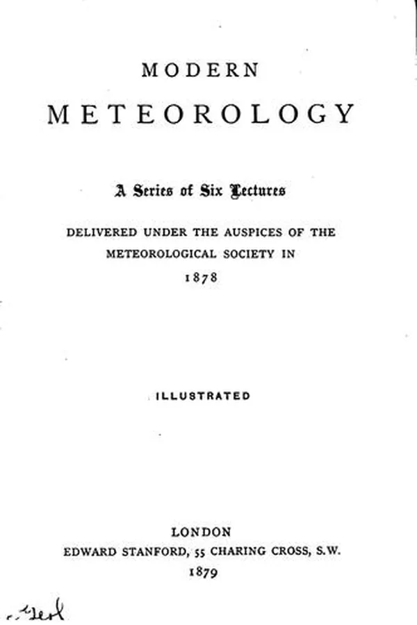 Capa de Modern Meteorology: A Series of Six Lectures Delivered Under the Auspices of ...