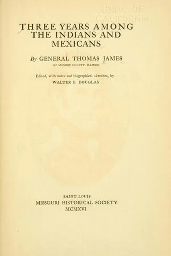 Capa de Three years among the Indians and Mexicans