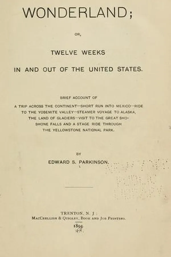 Capa de Wonderland, or, Twelve weeks in and out of the United States