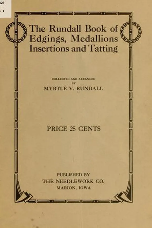 Capa de The Rundall book of edgings, medallions, insertions and tatting