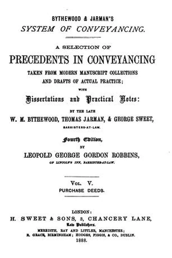Capa de A Selection of Precedents in Conveyancing: Taken from Modern Manuscript Collections and Drafts ...