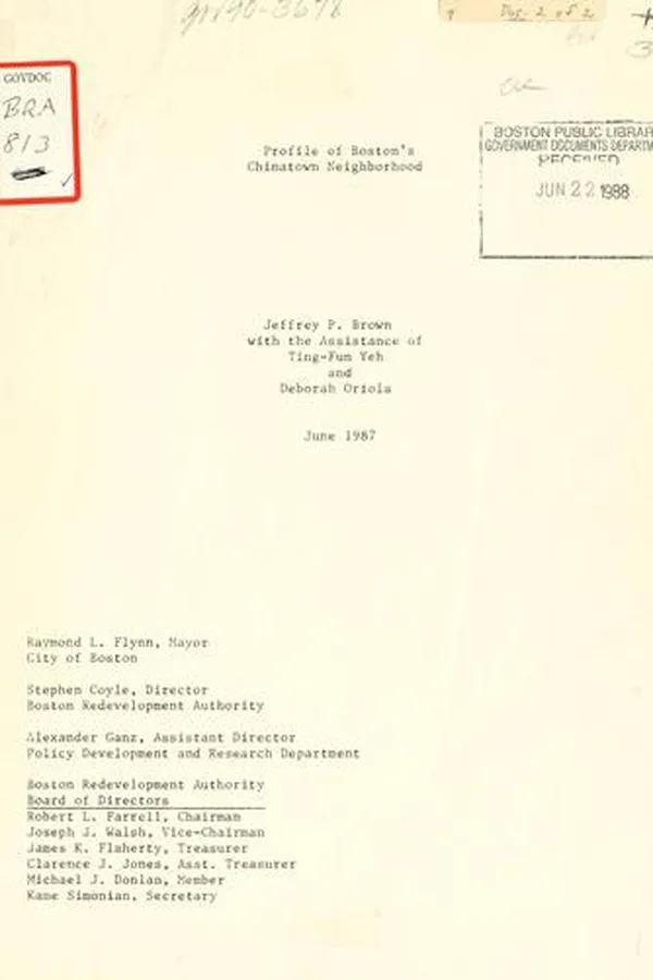 Capa de Profile of Boston's chinatown neighborhood