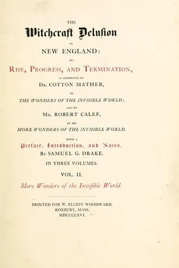 Capa de The witchcraft delusion in New England