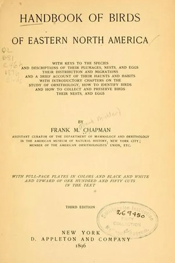 Capa de Handbook of birds of eastern North America