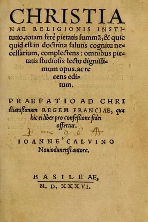 Capa de Institutio Christianae religionis