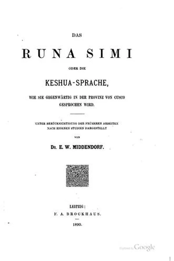 Capa de Die Einheimischen sprachen Perus