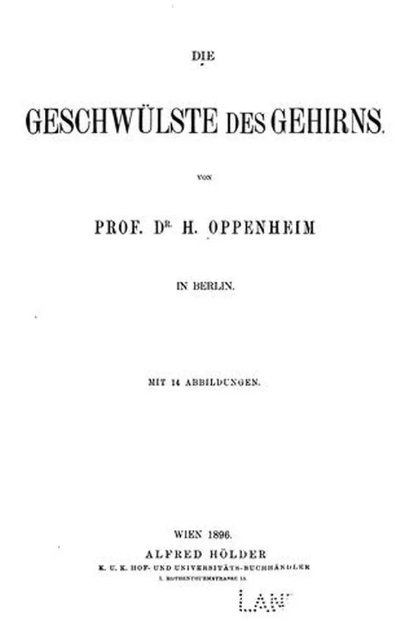 Capa de Die Geschwülste des Gehirns