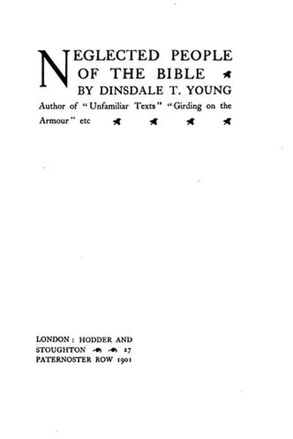 Capa de Neglected People of the Bible
