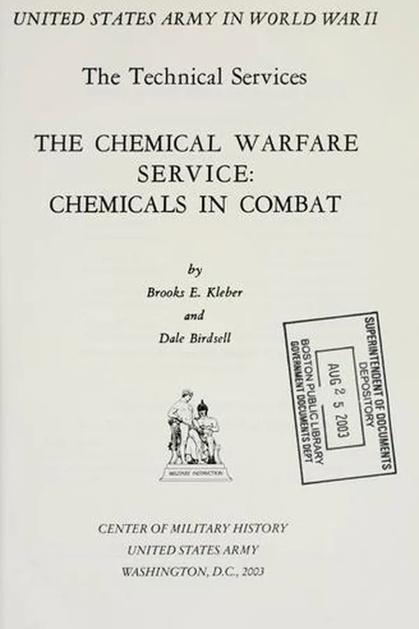 Capa de The Chemical Warfare Service