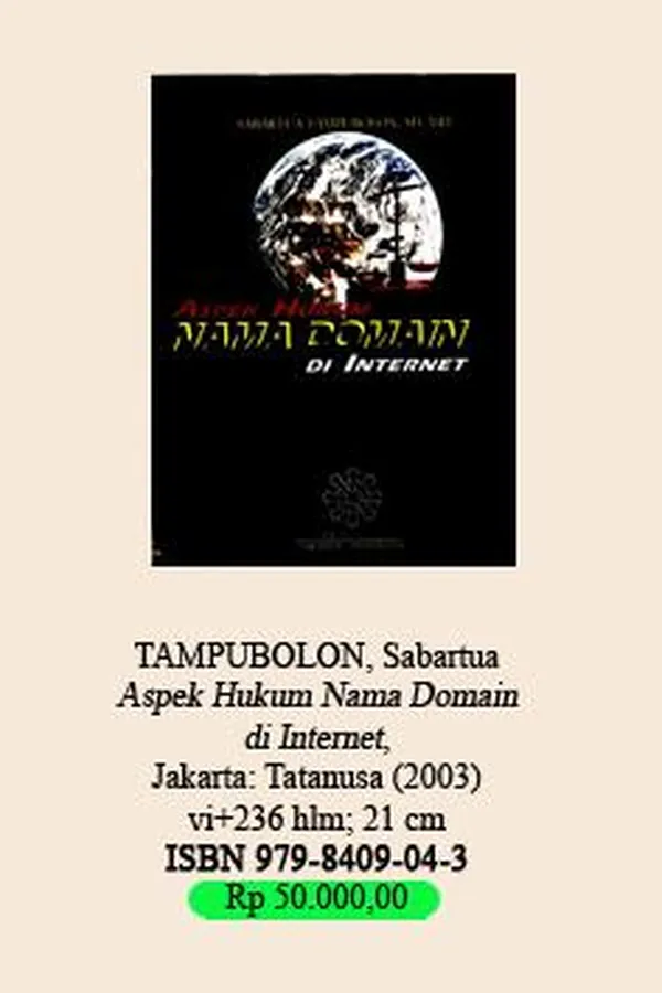 Capa de Aspek hukum nama domain di internet